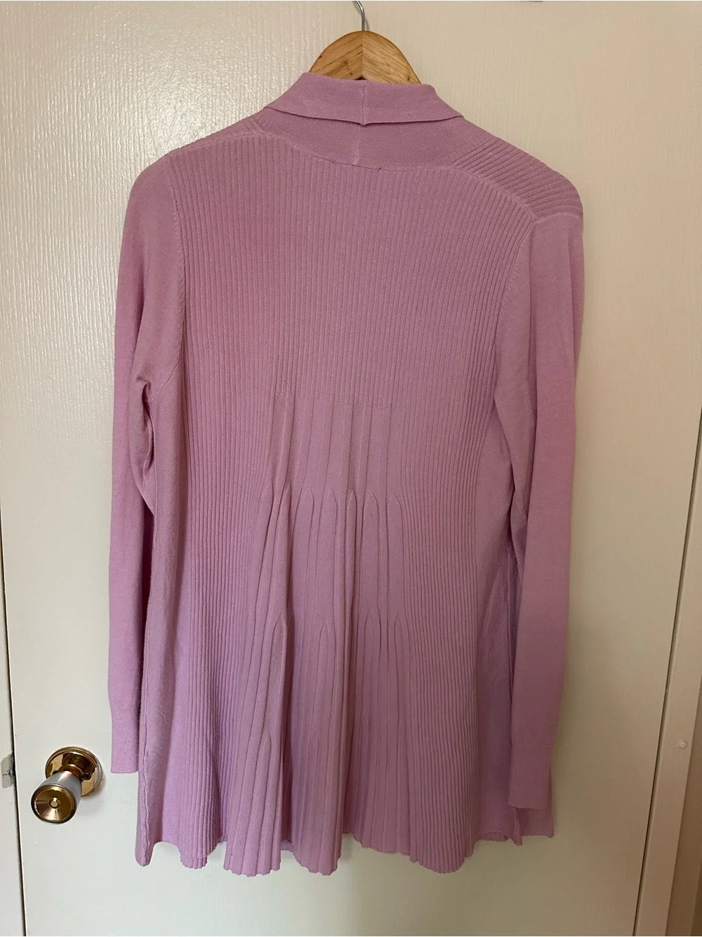 Cyrus pinkOpen-Front Ribbed Cardigan - Picture 3 of 5